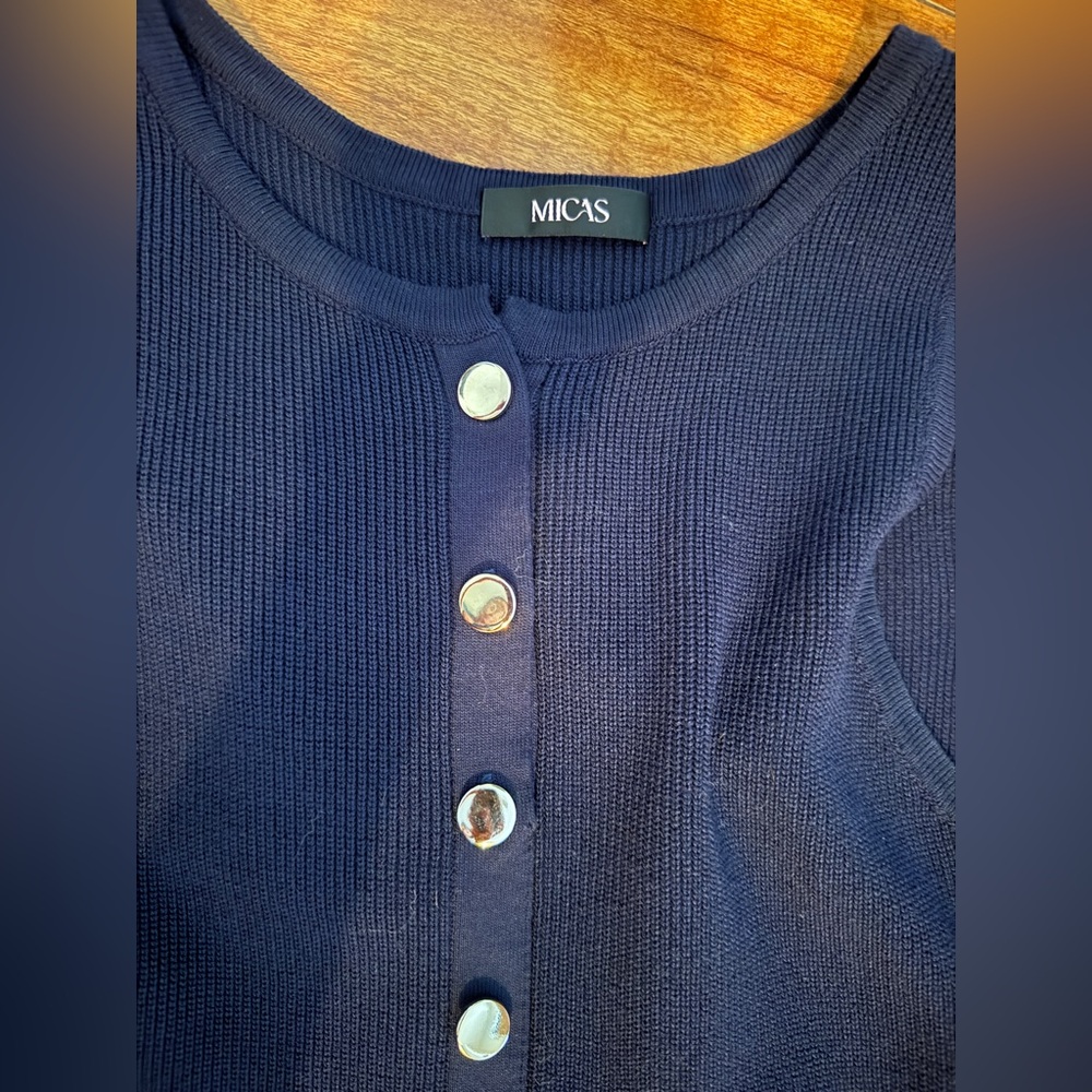 Micas meshki inspired Navy Blue Sleeveless Maxi Dress S - Picture 5 of 5